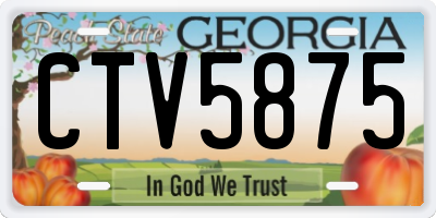 GA license plate CTV5875