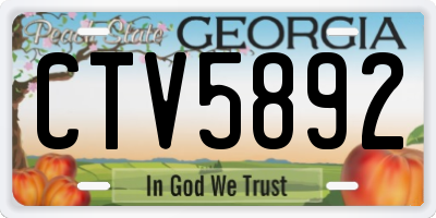 GA license plate CTV5892