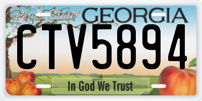GA license plate CTV5894