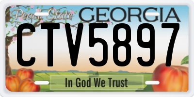 GA license plate CTV5897