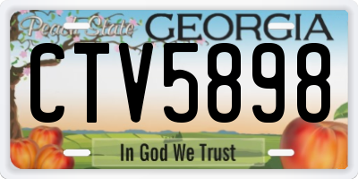 GA license plate CTV5898