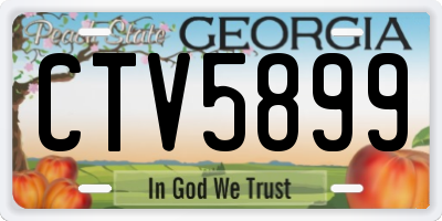 GA license plate CTV5899