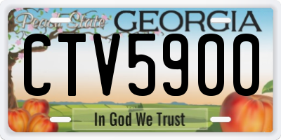 GA license plate CTV5900