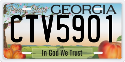GA license plate CTV5901