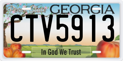 GA license plate CTV5913