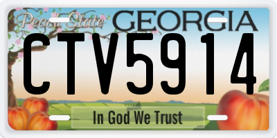 GA license plate CTV5914