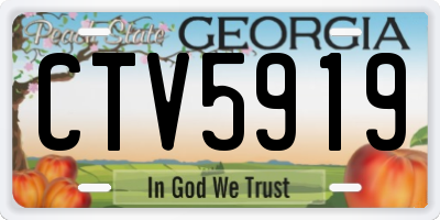 GA license plate CTV5919
