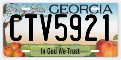 GA license plate CTV5921