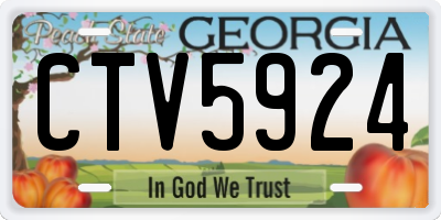 GA license plate CTV5924