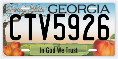 GA license plate CTV5926