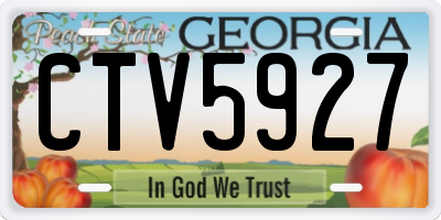 GA license plate CTV5927