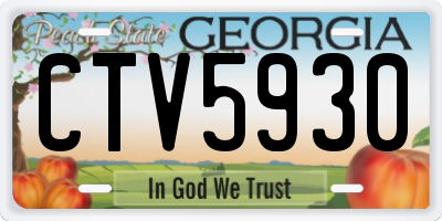 GA license plate CTV5930