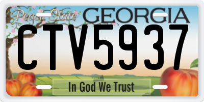 GA license plate CTV5937