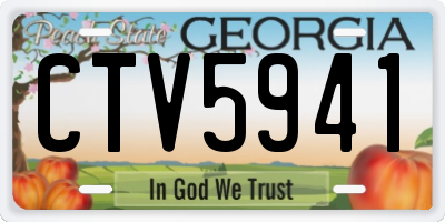 GA license plate CTV5941