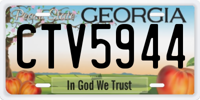 GA license plate CTV5944