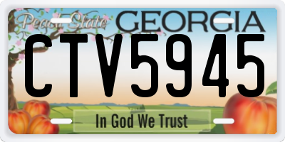 GA license plate CTV5945