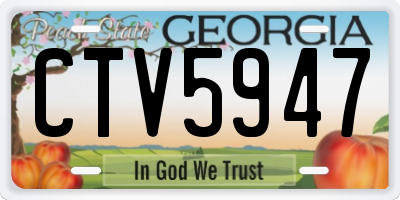 GA license plate CTV5947