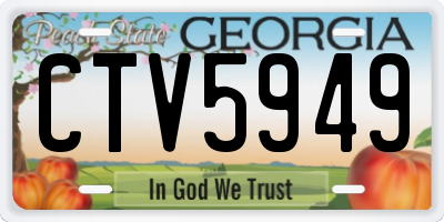 GA license plate CTV5949