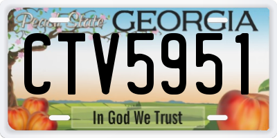 GA license plate CTV5951