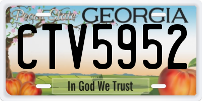 GA license plate CTV5952