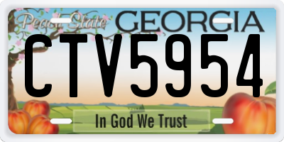 GA license plate CTV5954