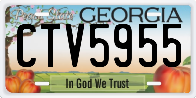 GA license plate CTV5955