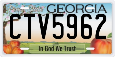 GA license plate CTV5962
