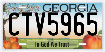 GA license plate CTV5965