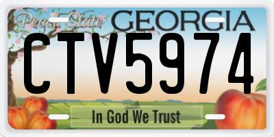 GA license plate CTV5974