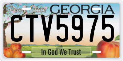 GA license plate CTV5975