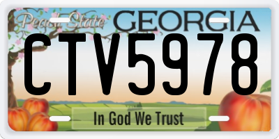GA license plate CTV5978