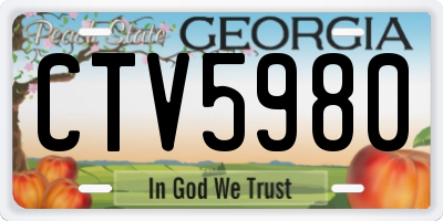 GA license plate CTV5980