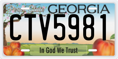 GA license plate CTV5981