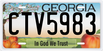 GA license plate CTV5983