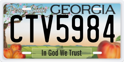 GA license plate CTV5984