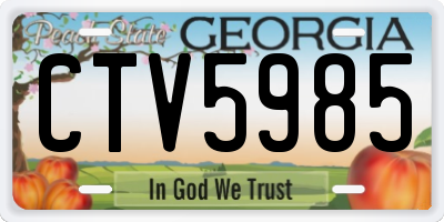 GA license plate CTV5985