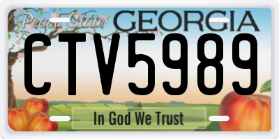 GA license plate CTV5989