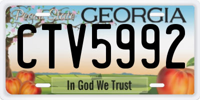 GA license plate CTV5992