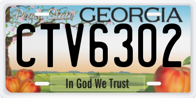 GA license plate CTV6302