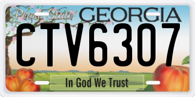 GA license plate CTV6307