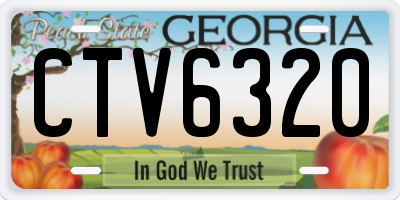 GA license plate CTV6320