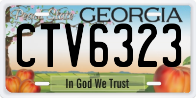 GA license plate CTV6323