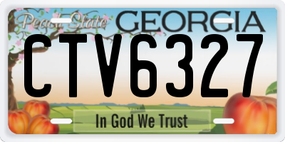 GA license plate CTV6327