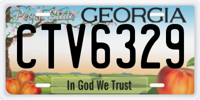 GA license plate CTV6329