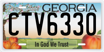 GA license plate CTV6330