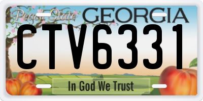 GA license plate CTV6331