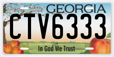 GA license plate CTV6333