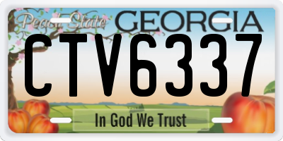 GA license plate CTV6337