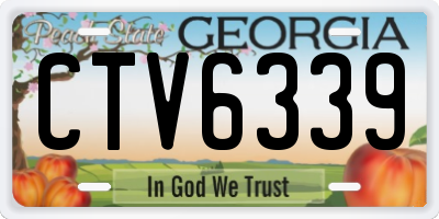 GA license plate CTV6339