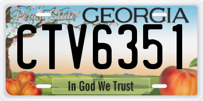 GA license plate CTV6351